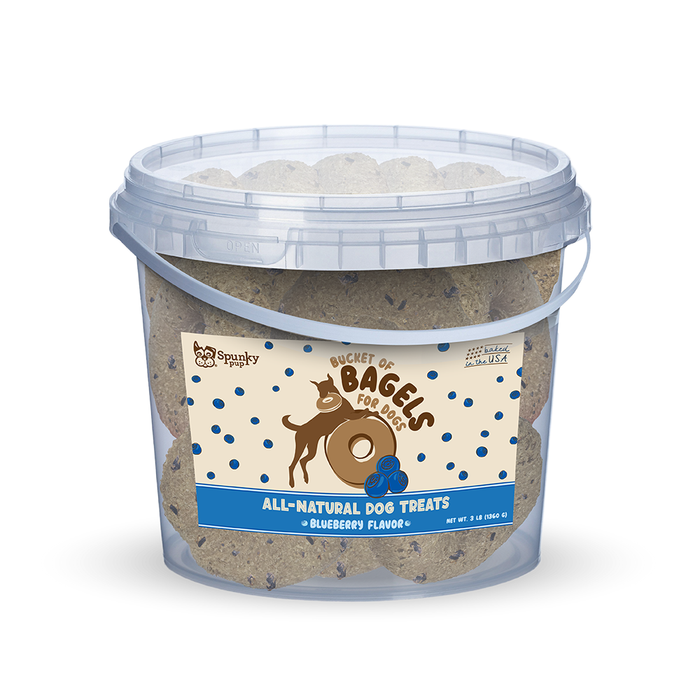 Bucket of Bagels Dog Treats – Blueberry Flavor 3 lbs