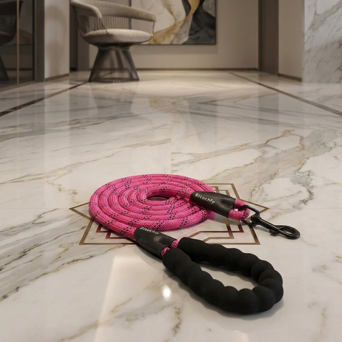 Pink Reflective Dog Leash