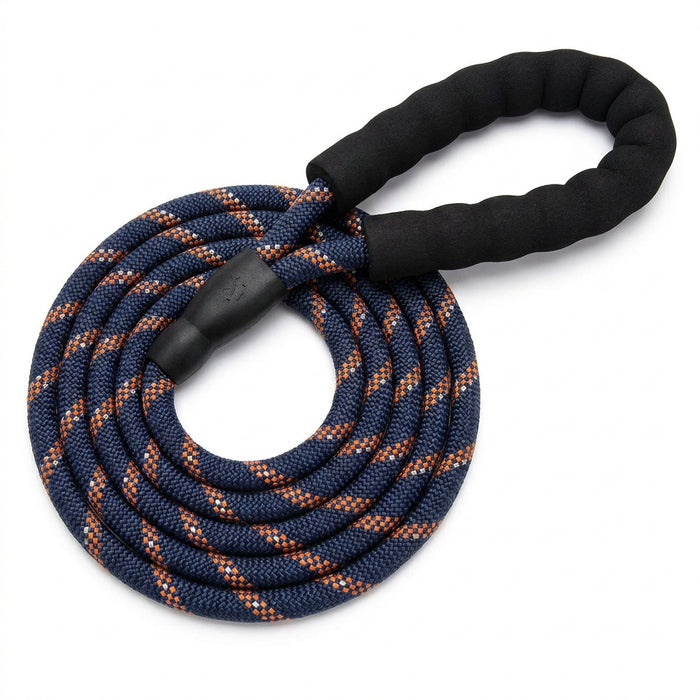 Reflective Rope Dog Leash – Padded Handle, Night Safety