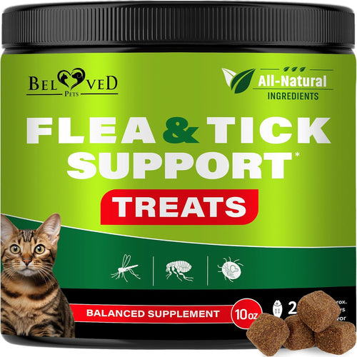 Natural Flea Treatment for Cats Flea Tick Prevention 160 Treats
