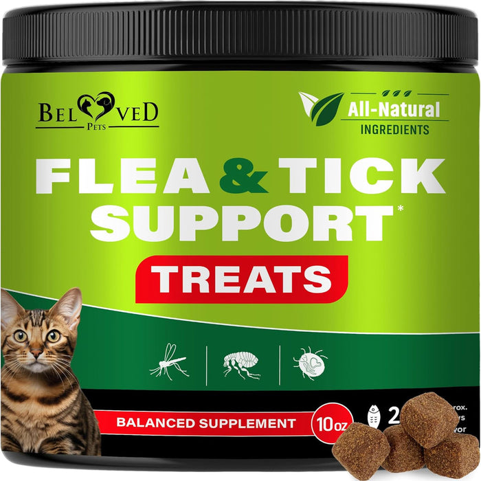 Natural Flea Treatment for Cats – Flea & Tick Prevention (160 Soft Treats)