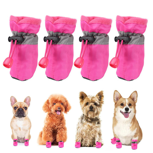 Dog Shoes for Small Dogs Anti-Slip Dog Booties and Paw Protectors Dog Snow Boots for Small Medium Dogs (XXS)