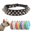 &nbsp;Spiked Leather Dog Collar — Black (XL)