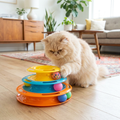 4-Layer Ball Track Tower — Interactive Cat Toy