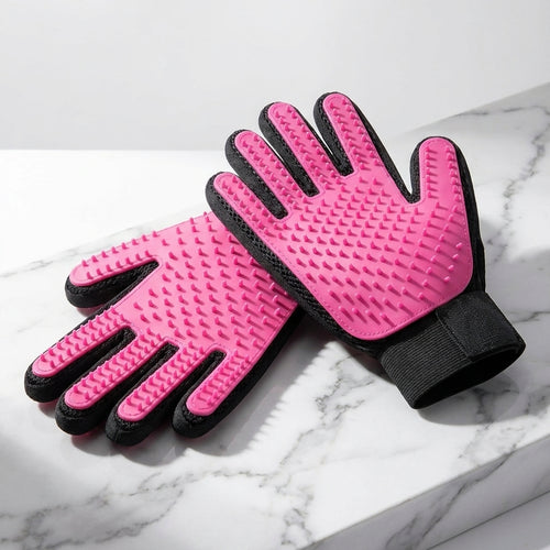 Pet Dog Cat Grooming Glove with 261TipsGentle Deshedding Brush Glove.